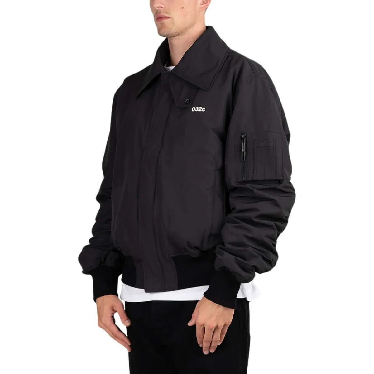 032c "Guilty" Classic Bomber Jacket (Schwarz)