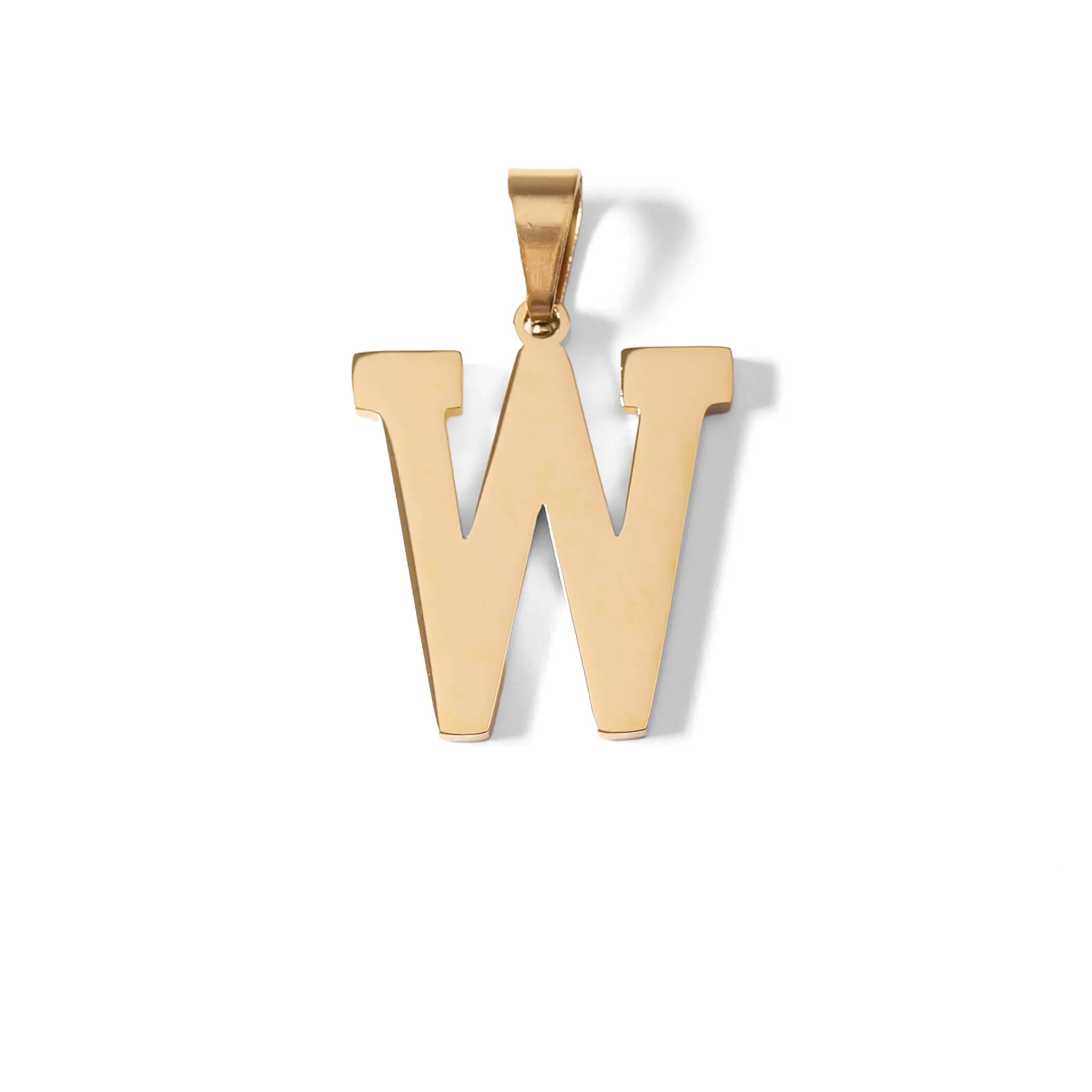 18K Gold PVD Coated Stainless Steel Sports Letter Pendant / PDS0004