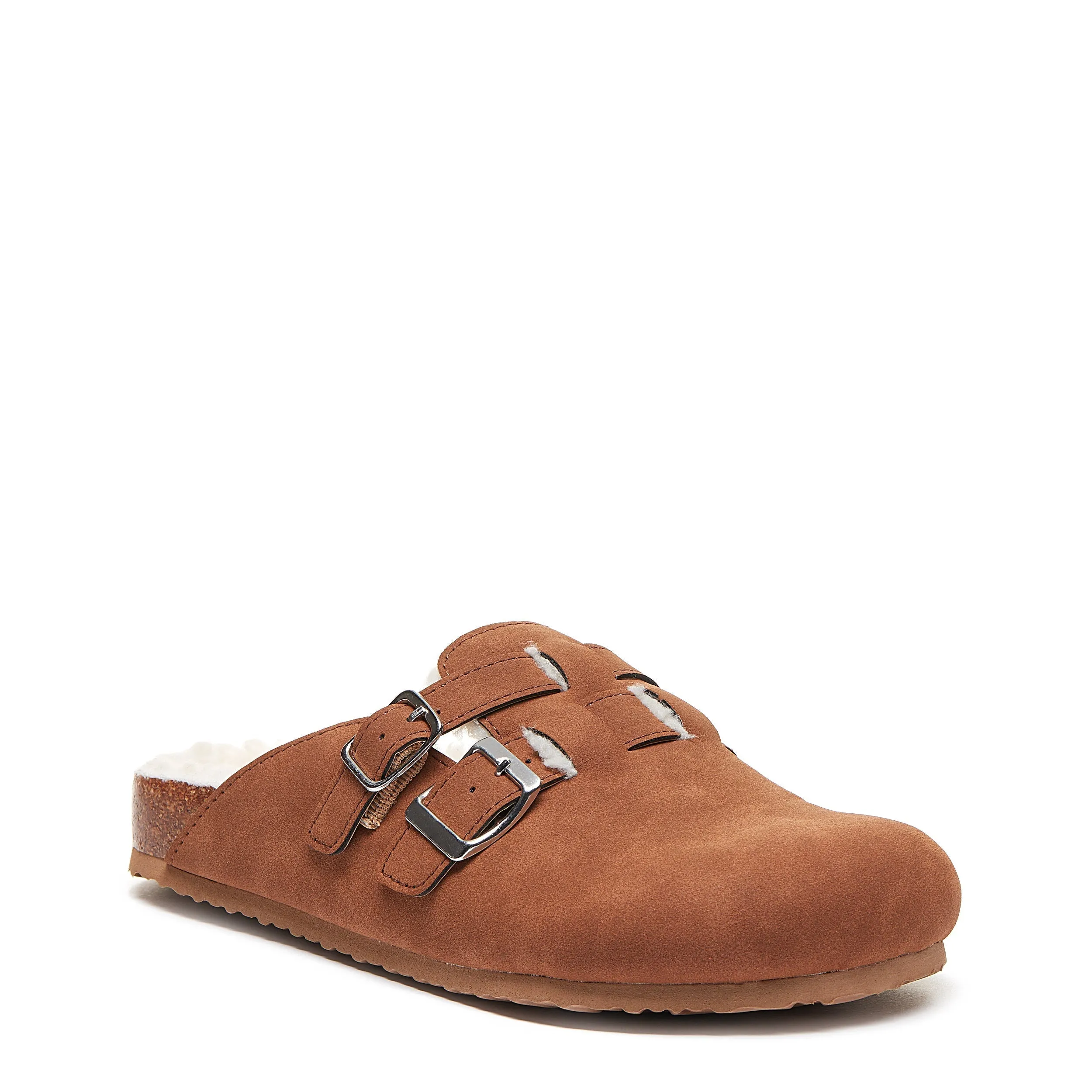 Abel Cognac Shearling Mule