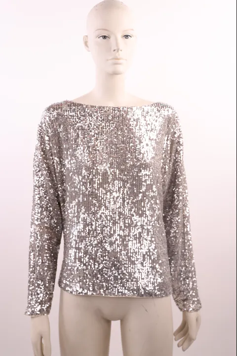 Access silver sequin top