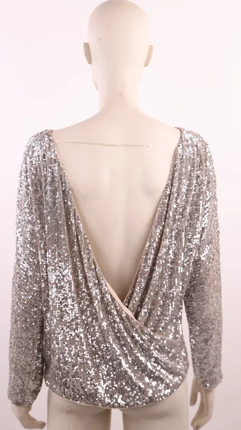 Access silver sequin top