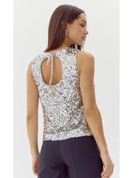 ALMAS SEQUIN TOP