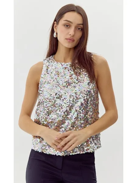 ALMAS SEQUIN TOP