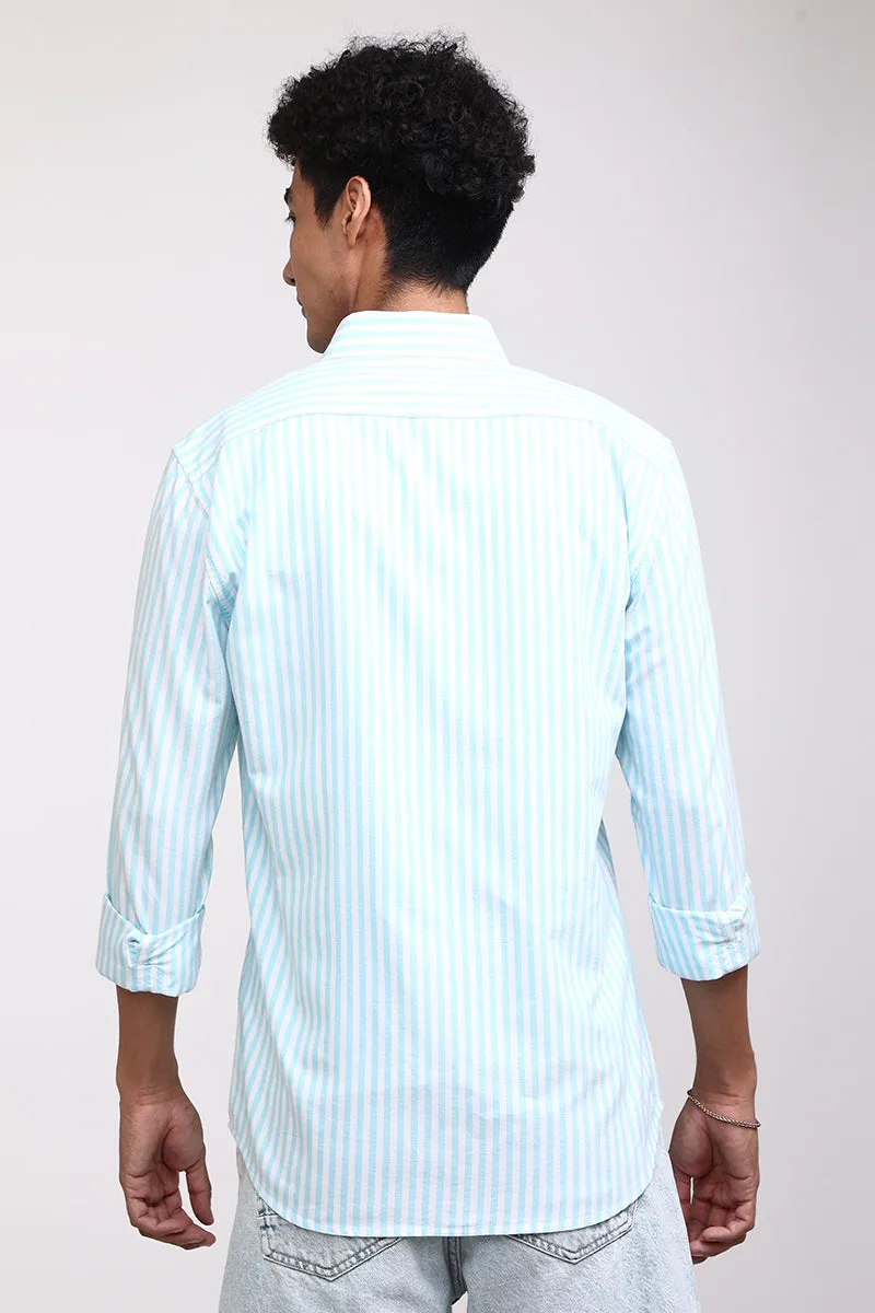 Basic Stripe Mint Blue Shirt