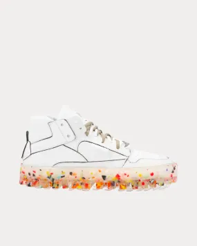 Bold White / Multi High Top Sneakers