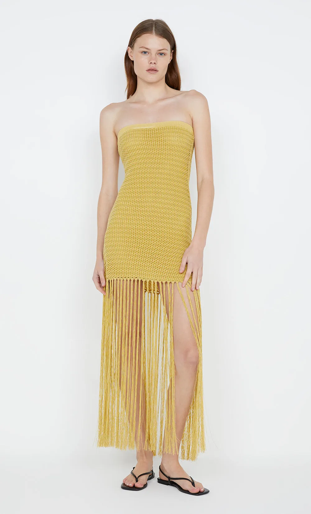 CALISTA STRAPLESS DRESS - CITRUS