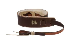 DEERING S-DR RUSTIC LEATHER BANJO STRAP - BROWN