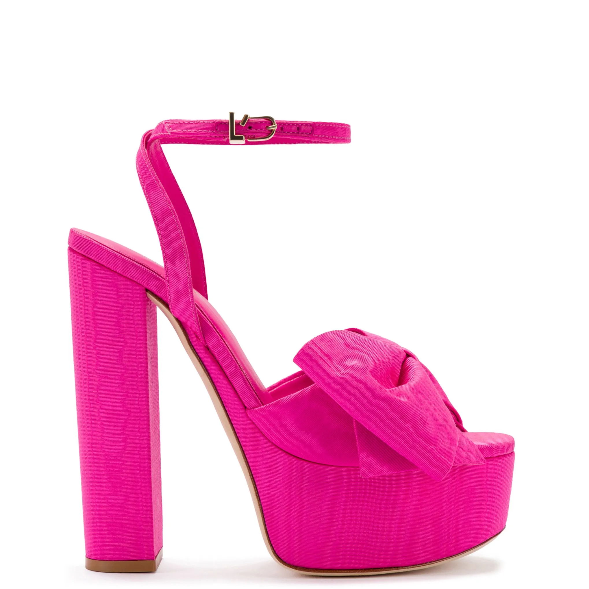 Elle Platform Sandal In Magenta Fabric