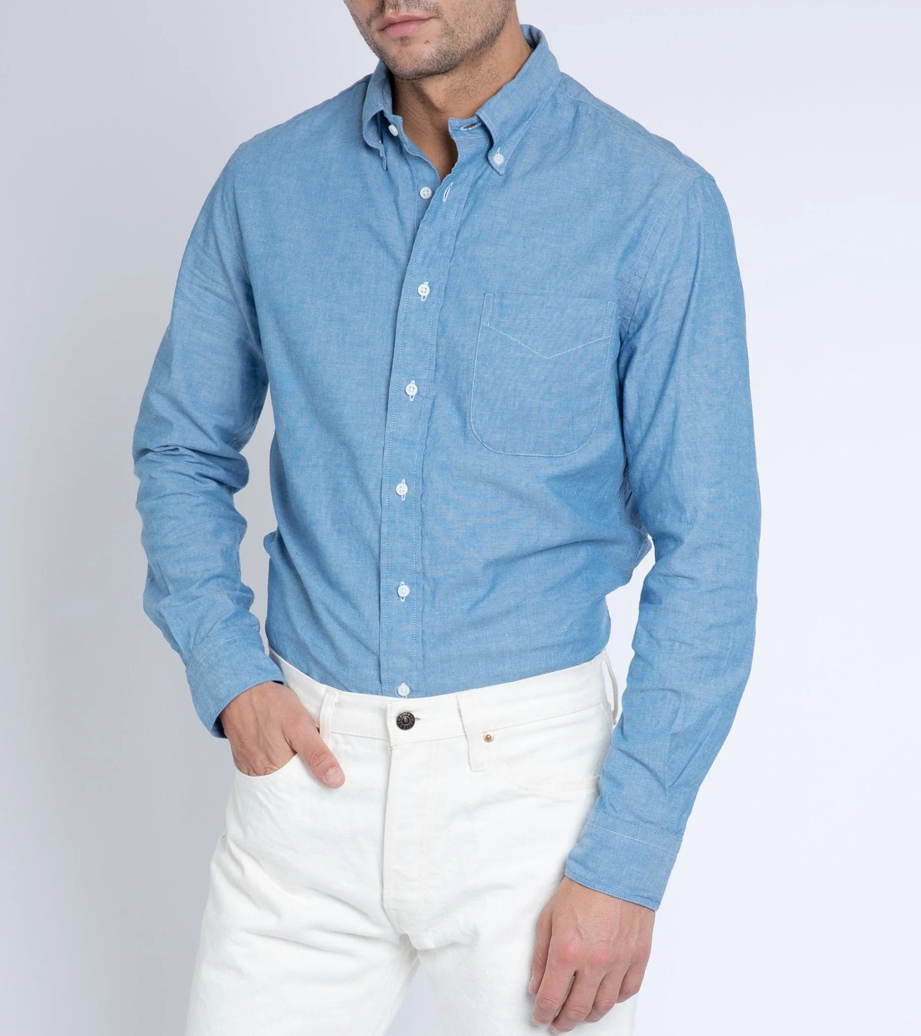 Gitman Vintage Chambray Shirt: Blue