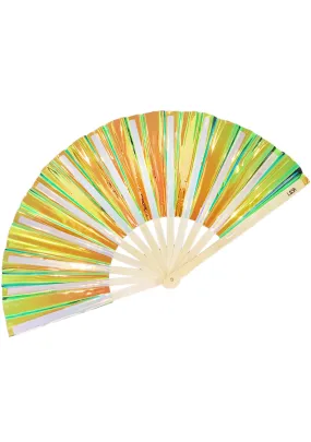 Liquid Shockwave Iridescent Fluid Rave Fan