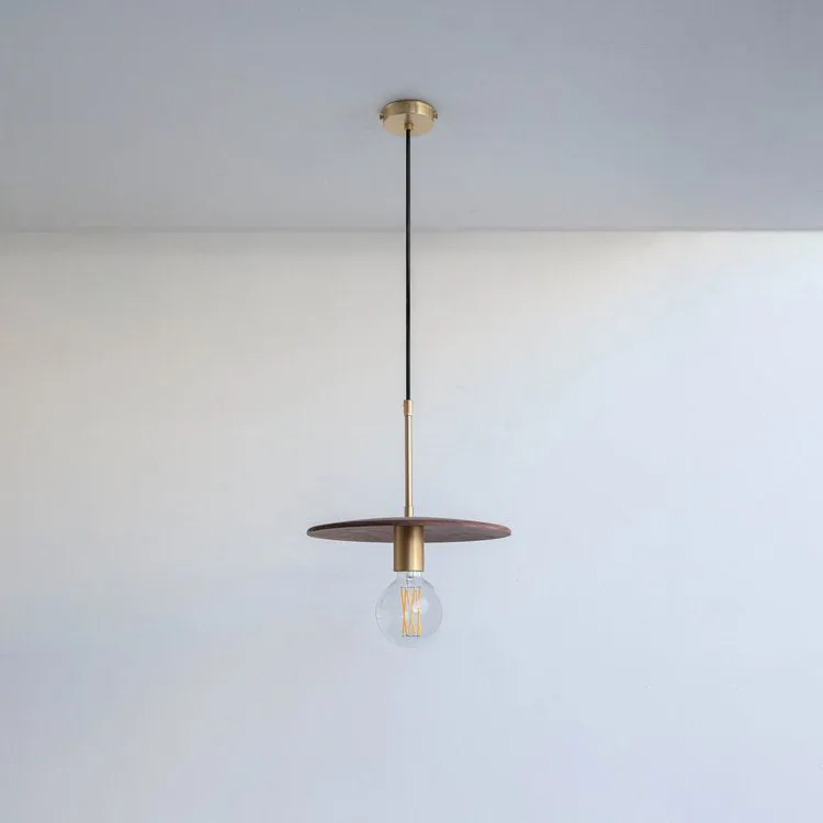 "Cara" Pendant Light - Walnut