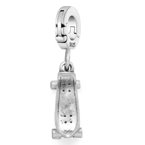 Skateboard Sport Dangle Pendant Bead Charm