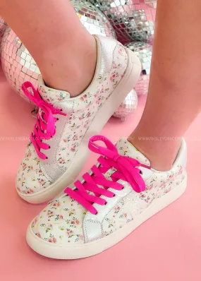 Supernova Sneakers by Corkys - White Ditzy Flower