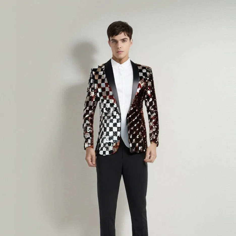 The Mikel Slim Fit Sequin Blazer Suit Jacket