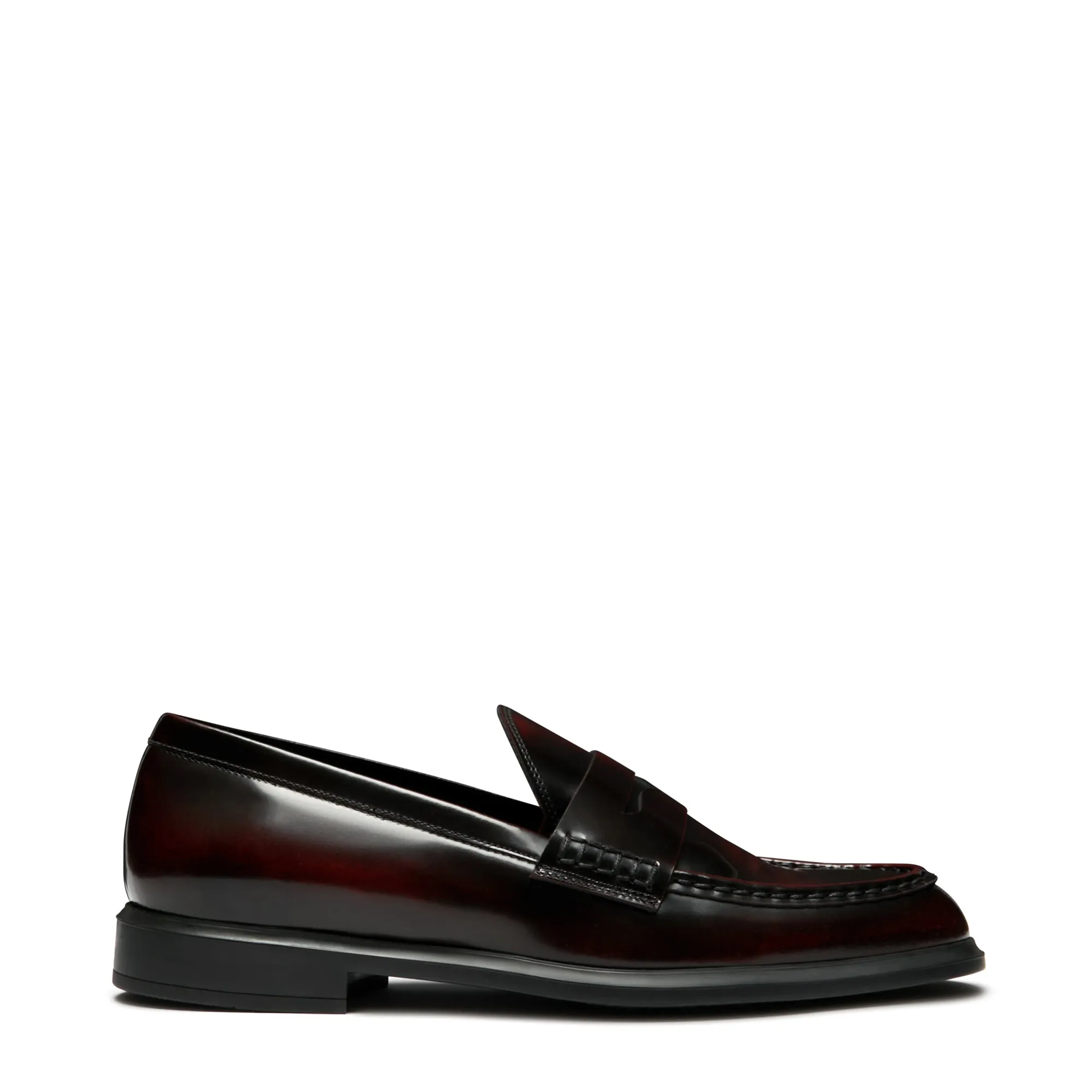 Vendôme Blandine bordeaux spazzolato leather loafers