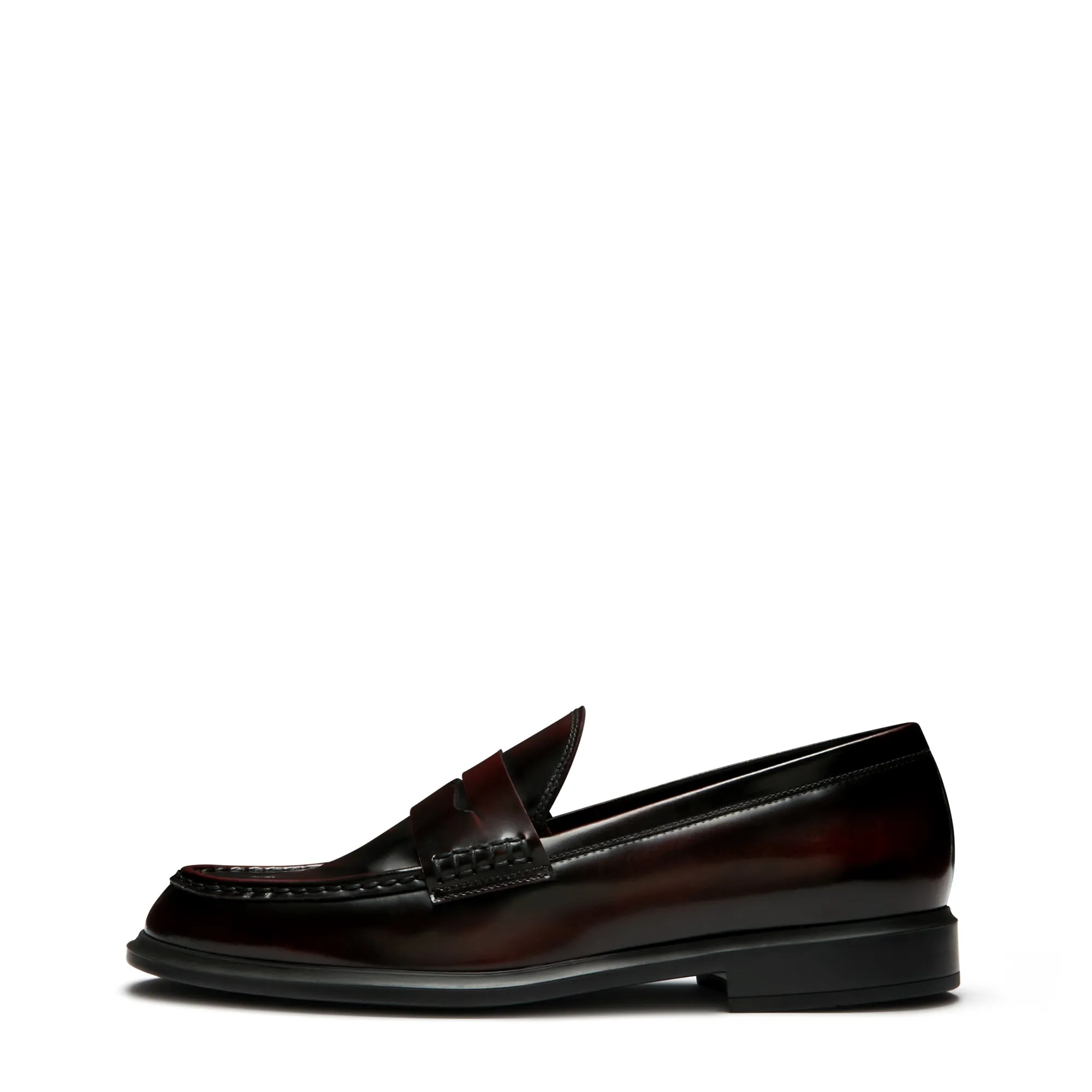 Vendôme Blandine bordeaux spazzolato leather loafers