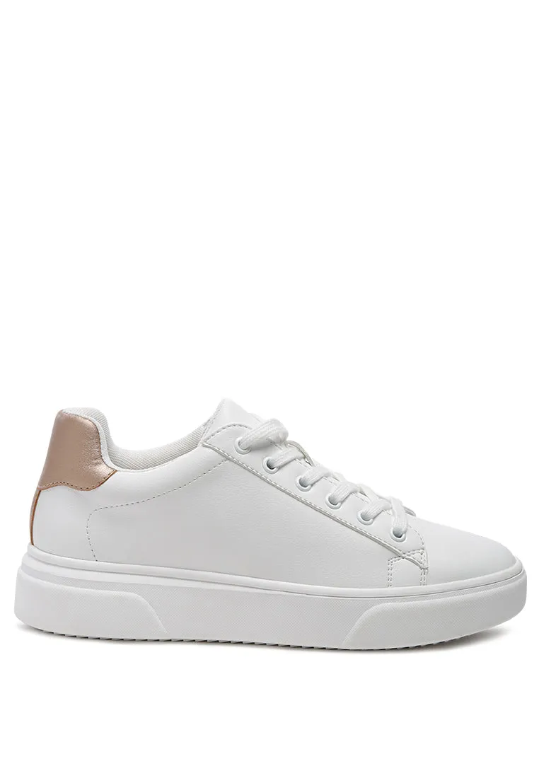 vreni white sneakers with back details