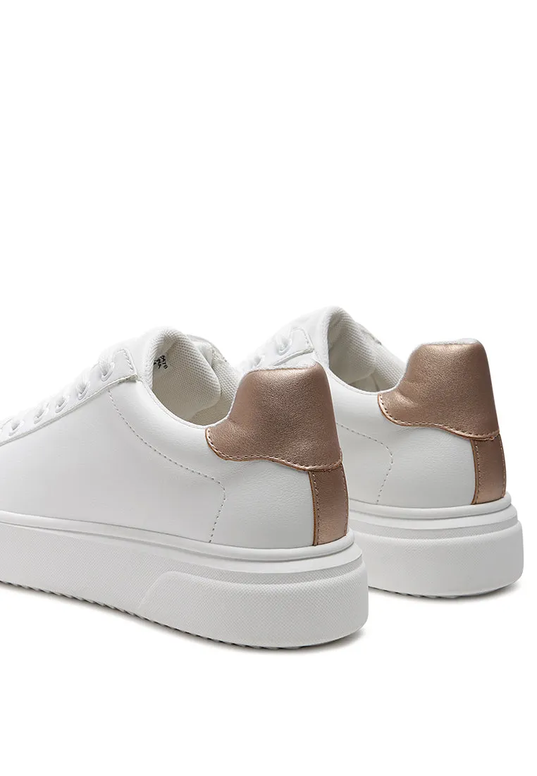 vreni white sneakers with back details